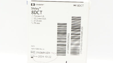 Covidien 8DCT Shiley Tracheostomy Tube Cuffed 7.6ID x 12.2OD x 27.0mm x 79mm(x)